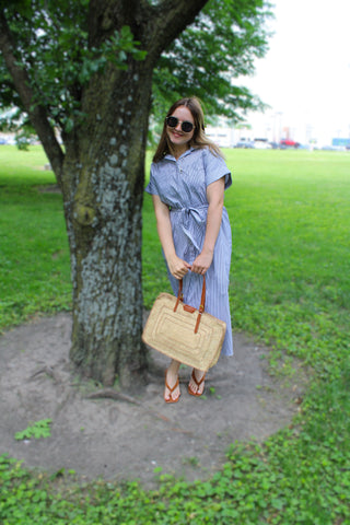 Lainey Striped Midi Dress