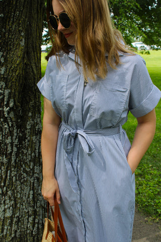 Lainey Striped Midi Dress