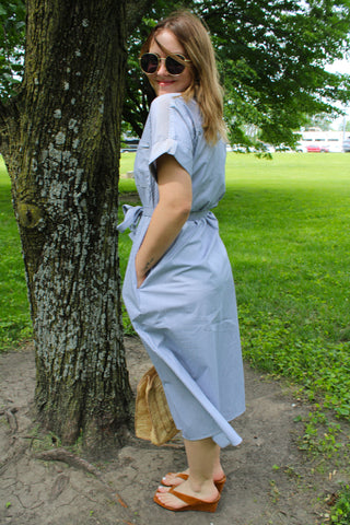 Lainey Striped Midi Dress