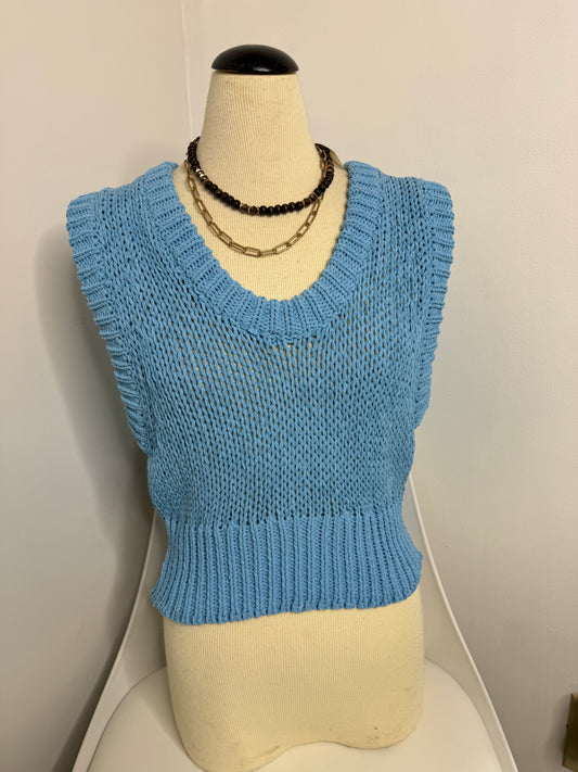 Low Gauge Sweater Tank Top