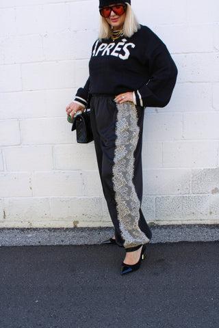 Luna Lace Satin Balloon Pants