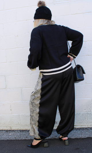 Luna Lace Satin Balloon Pants