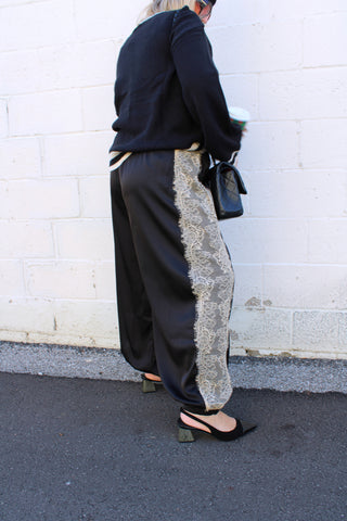 Luna Lace Satin Balloon Pants
