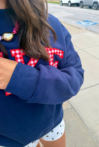 Lake Gingham Mock Neck