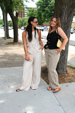 Carlie Linen Button Tank