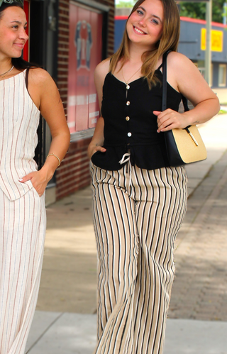 Carlie Linen Button Tank