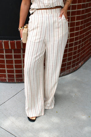 Clara Stripe Linen Pants