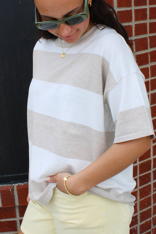 Halie Striped Knit Tee