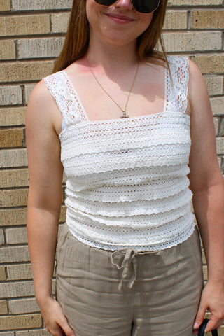 Capri Ruffle Knit Tank