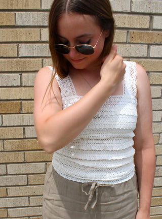 Capri Ruffle Knit Tank