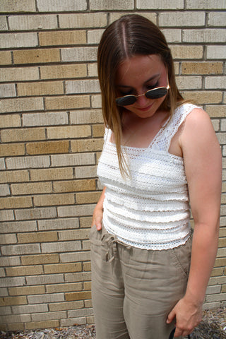 Capri Ruffle Knit Tank