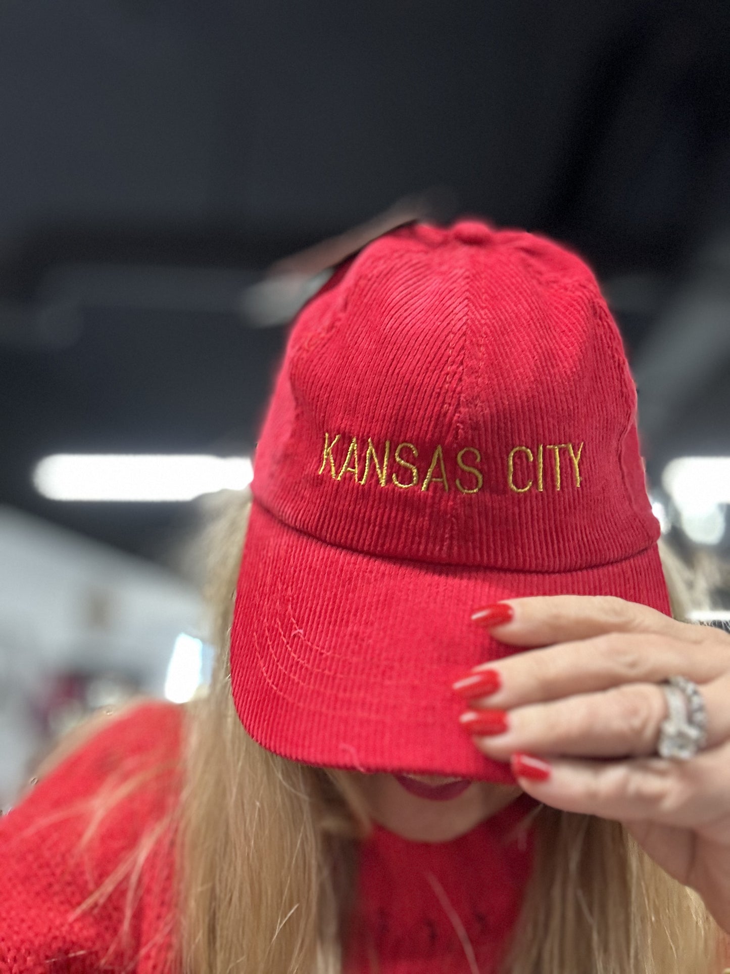 KC Corduroy Ponytail Hat