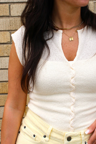 Dina Knit V-Neck Top