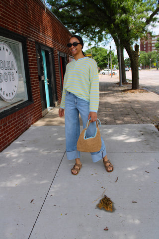 Camden Stripe Button Knit
