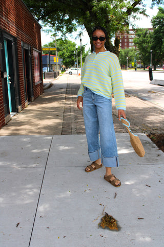 Camden Stripe Button Knit