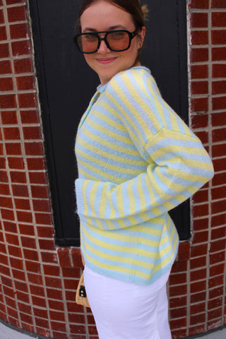 Camden Stripe Button Knit