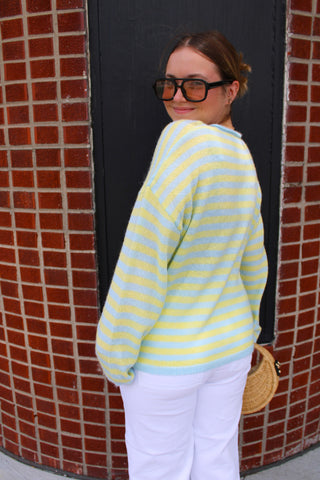 Camden Stripe Button Knit