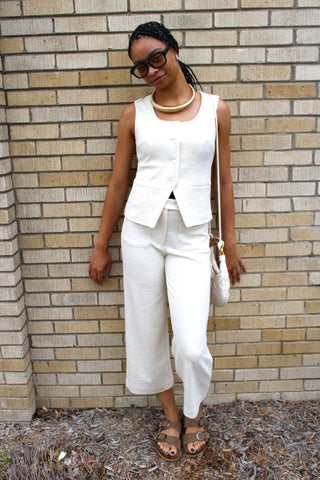 Zoey Tailored Button Top