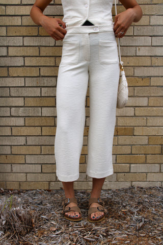 Zoey Textured Ankle Trouser