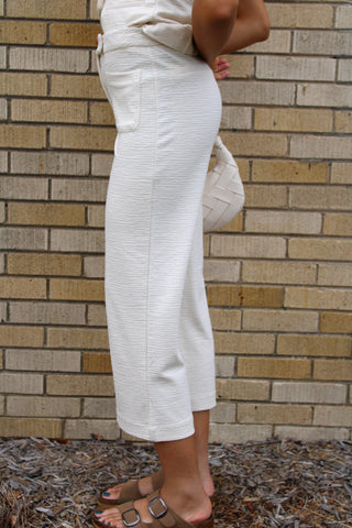 Zoey Textured Ankle Trouser
