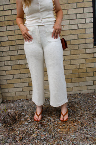 Zoey Textured Ankle Trouser