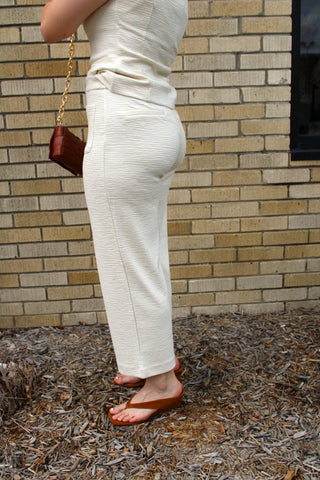 Zoey Textured Ankle Trouser