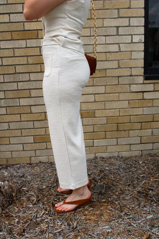 Zoey Textured Ankle Trouser