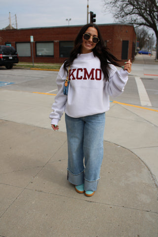 816 Reversible KCMO Mock Neck Sweatshirt