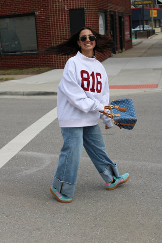 816 Reversible KCMO Mock Neck Sweatshirt