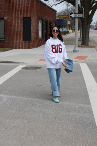 816 Reversible KCMO Mock Neck Sweatshirt