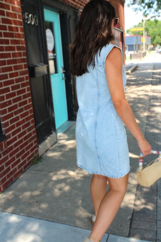 Brady Braided Detail Denim Dress
