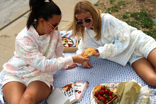 Bloomy Babe Quilted Mock Neck Pullover