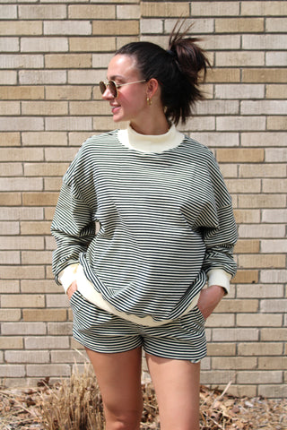 The Hazel Stripe Sweatshorts
