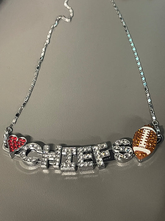 Chiefs Rhinestone Necklace