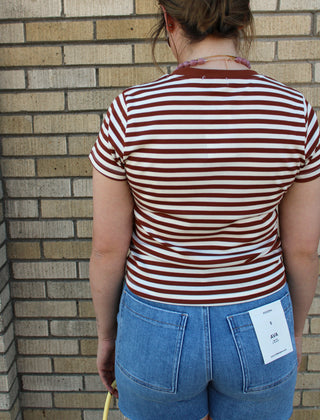 Marlow Contrast Stripe Knit Tee