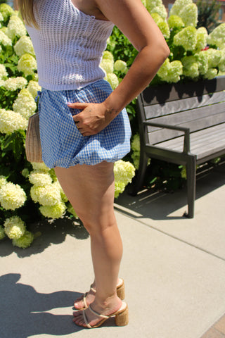 Bluebell Bubble Gingham Shorts