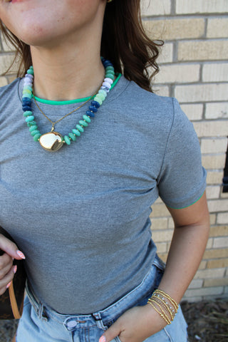 Everyday Fitted Two-Tone Tee