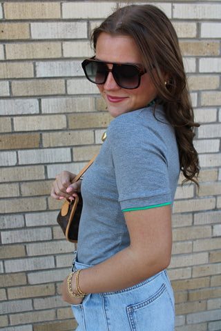 Everyday Fitted Two-Tone Tee