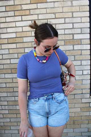 Everyday Fitted Two-Tone Tee