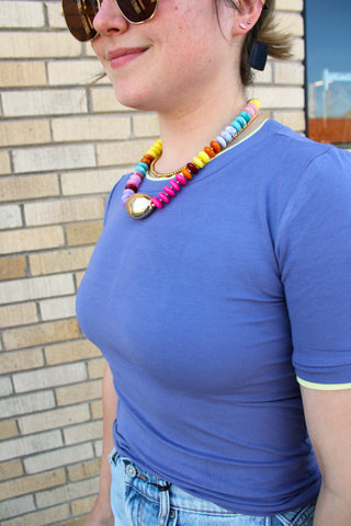 Everyday Fitted Two-Tone Tee