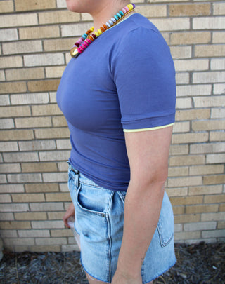 Everyday Fitted Two-Tone Tee