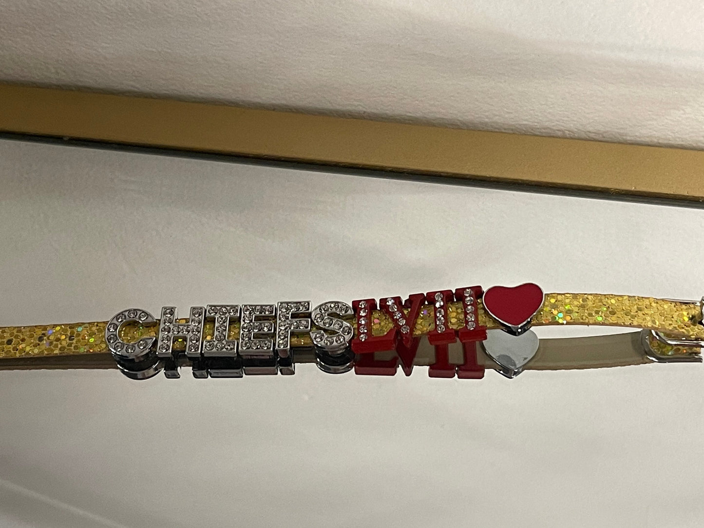 Chiefs Bling Leather Bracelet