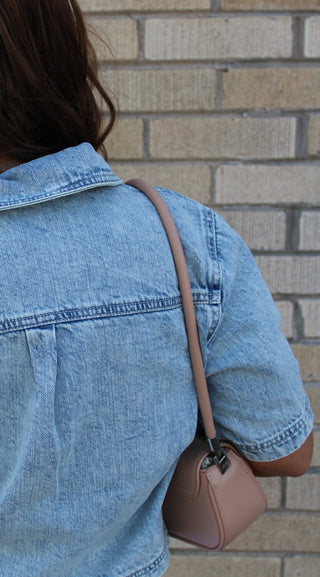 Remi Denim V-Neck Top