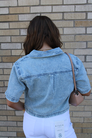 Remi Denim V-Neck Top