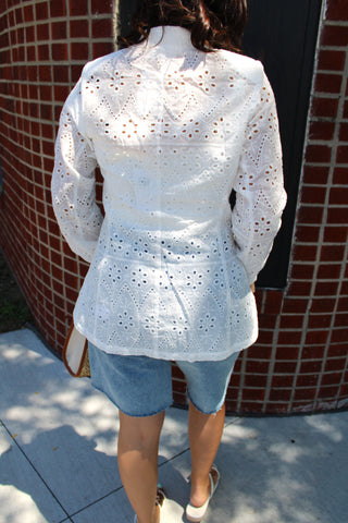 Eyelet Edit Blazer