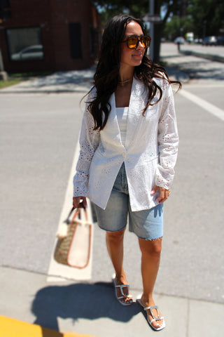 Eyelet Edit Blazer