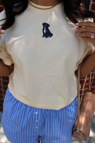 Pup Club Embroidered Tee