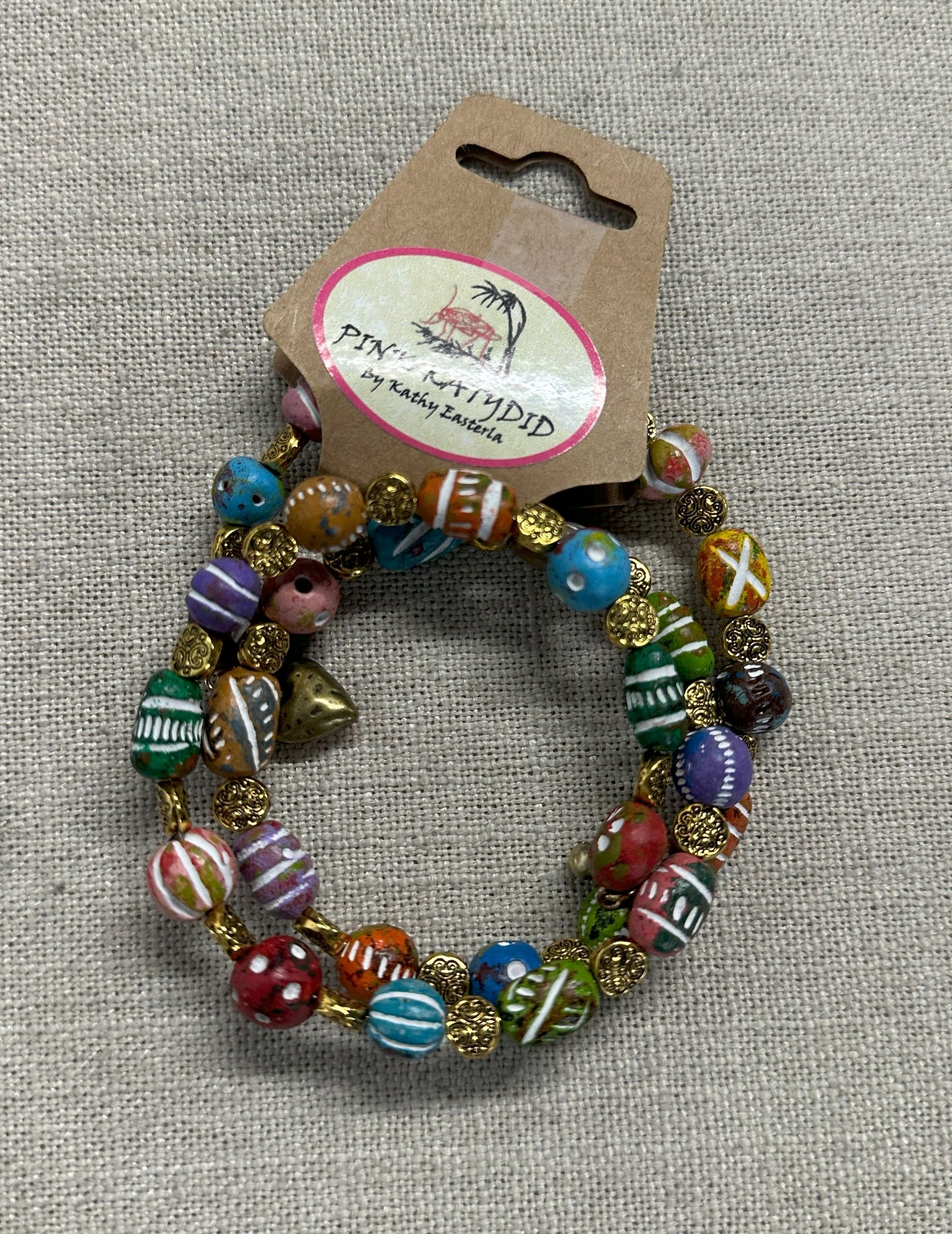 African Krobo Beaded Wrap Bracelet