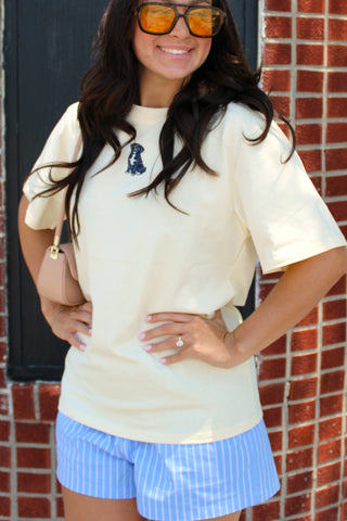Pup Club Embroidered Tee