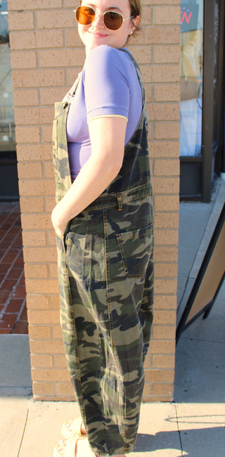 Camo Crush Barrel Overalls